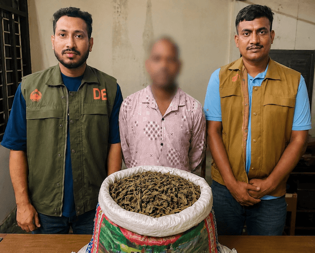 মৌলভীবাজারে ডিবি অভিযানে ৩ কেজি গাঁজাসহ আটক ১