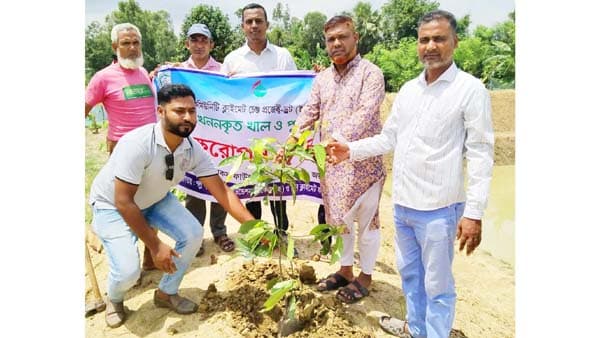 ধামইরহাটে চার পুকুরে সবুজ অভিযানের সূচনা