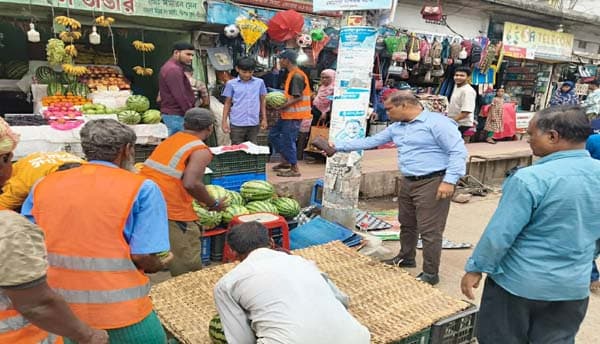 শ্রীমঙ্গল পৌরসভার উদ্যোগে ফুটপাত উচ্ছেদ অভিযান