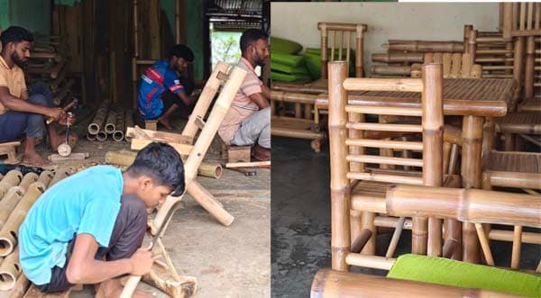 বিশ্ববাজারে নতুন পরিচিতি পেল কমলগঞ্জের বাঁশ-বেত শিল্প 