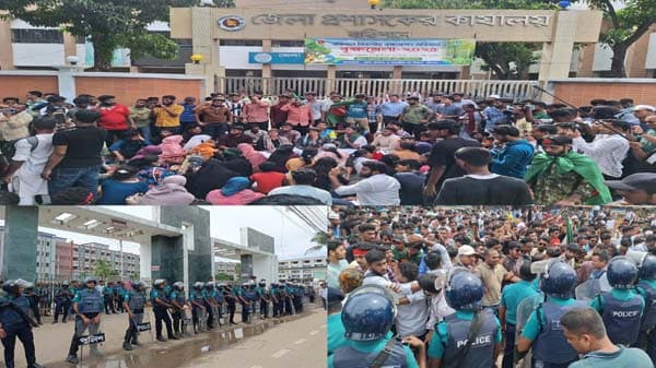 স্বাস্থ্যখাত সংস্কার আন্দোলনে উত্তেজনায় বরিশাল অচল পরিস্থিতি