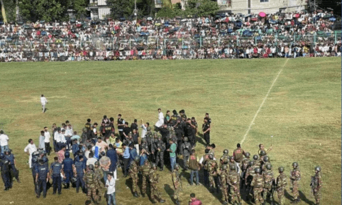 কক্সবাজারে গোল্ডকাপ ফাইনালে সংঘর্ষ,ইউএনওসহ বহুজন আহত