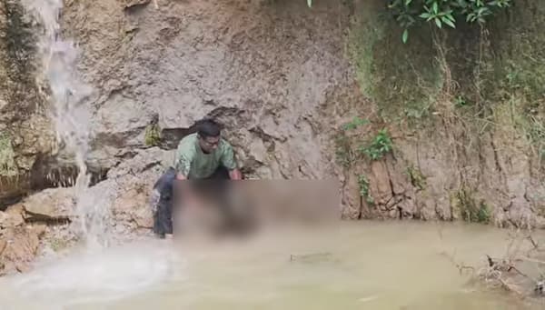 খাইছড়া চা-বাগানের লেক থেকে ১২ ফুট লম্বা অজগর সাপ উদ্ধার