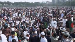 হাদির জানাজায় লাখো মানুষের ঢল, মানিক মিয়া অ্যাভিনিউ জনসমুদ্র