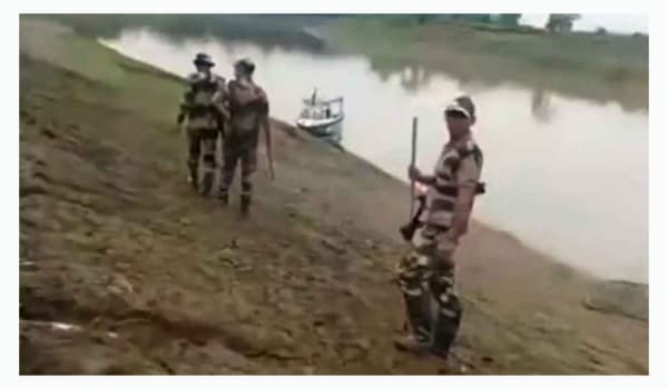 স্থানীয়দের ধাওয়ায় স্পিডবোটে পালাল বিএসএফ, সতর্ক বিজিবি