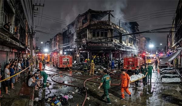 ব্যাংককের বারে ভয়াবহ অগ্নিকাণ্ডে নিহত সাতাশ