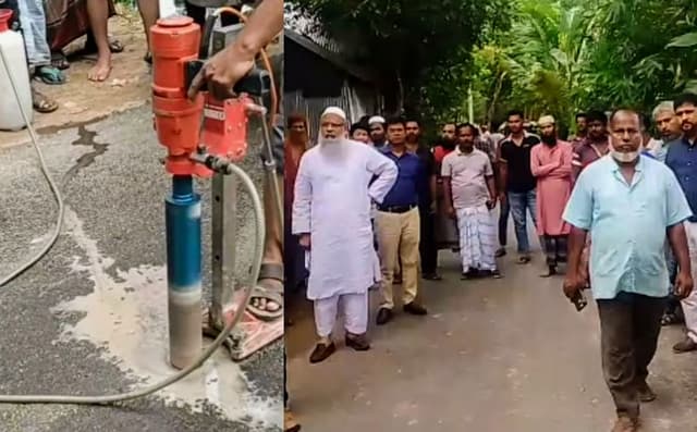 দেবীদ্বারে রাস্তা তৈরিতে অনিয়ম, তদন্তে এলজিইডি