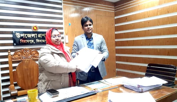 দিনাজপুর-৬ আসনে স্বতন্ত্র প্রার্থী শাহনেওয়াজ'র মনোনয়নপত্র জমা