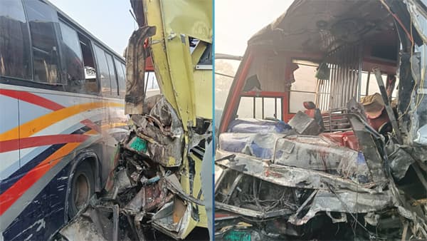 সিলেটে মুখোমুখি বাস সংঘর্ষে নিহত ২, আহত অন্তত ১২