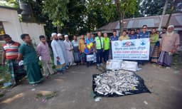 পদ্মায় অভিযানে ৫ জেলে আটক, বিপুল জাল ধ্বংস 