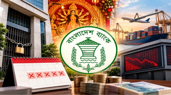 ২০ অক্টোবর থেকে ব্যাংক-শেয়ারবাজার বন্ধ