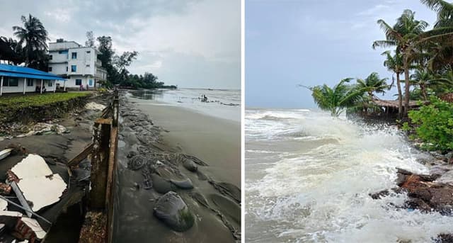 ঢেউয়ে প্লাবিত, আতঙ্কে সেন্টমার্টিনবাসী ॥ হারানোর শঙ্কা দ্বীপ