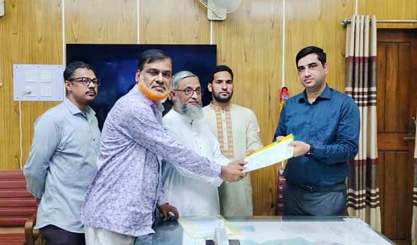 জামায়াতে ইসলামী’র পাঁচ দফা বাস্তবায়নের দাবিতে খাগড়াছড়িতে স্মারকলিপি প্রদান