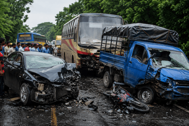 ধামরাইয়ে চার যানবাহনের সংঘর্ষে দুই শিক্ষার্থীর মৃত্যু, আহত ৩০