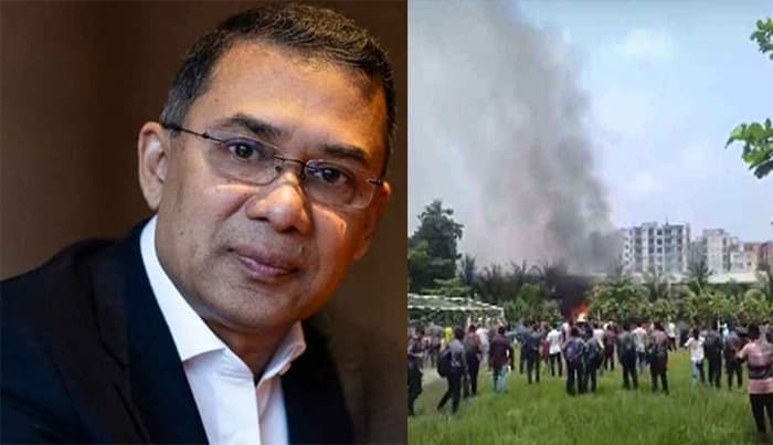 বিমান দুর্ঘটনায় তারেক রহমানের শোক, আহতদের পাশে বিএনপি