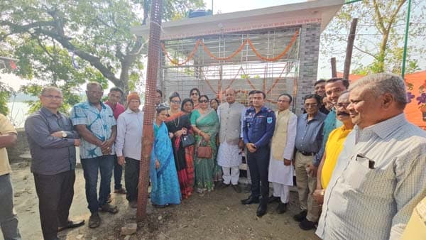 গোয়ালন্দে মহাশ্মশানে নির্মিত স্নানঘরের উদ্বোধন 
