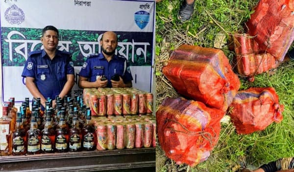 দেবীদ্বারে নদীপথে মাদক পাচার: উদ্ধার ১২৮ ক্যান বিয়ার