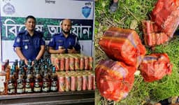 দেবীদ্বারে নদীপথে মাদক পাচার: উদ্ধার ১২৮ ক্যান বিয়ার