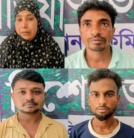 দেবীদ্বারে যৌথবাহিনীর অভিযানে ধরা পড়লো নারীসহ চার মাদক ব্যবসায়ী