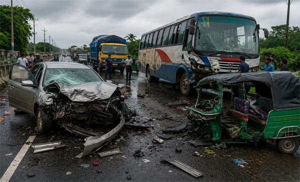 রাজবাড়ী-কুষ্টিয়া সড়কে দেড় বছরে ৬২ দুর্ঘটনায় ৩৫ মৃত্যু