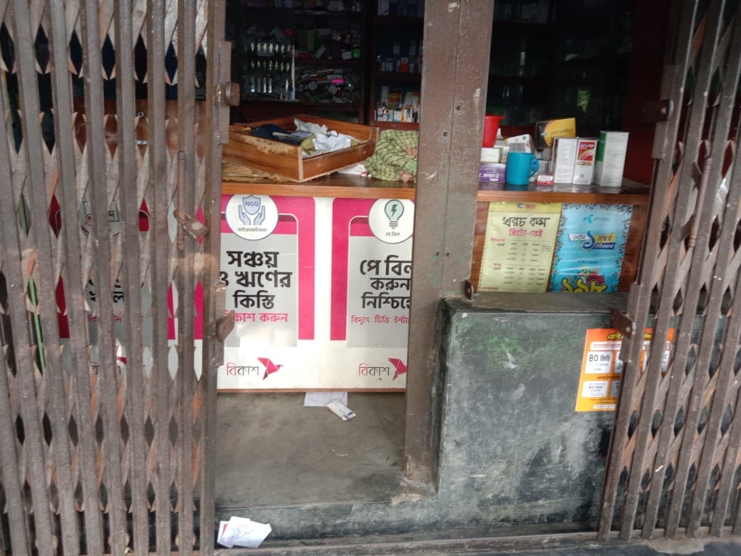 তালা ভেঙে দোকানে চুরি, বাজারে নেই নিরাপত্তা