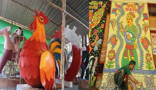রঙে-উৎসবে প্রস্তুত চারুকলা, আসছে বৈশাখী শোভাযাত্রা