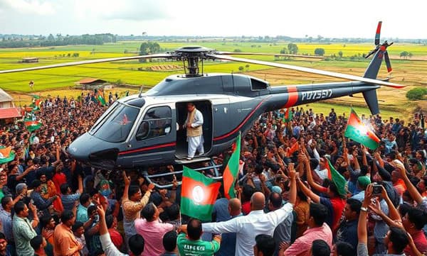 নির্বাচনী মৌসুমে প্রার্থীদের ভরসা এখন হেলিকপ্টার!