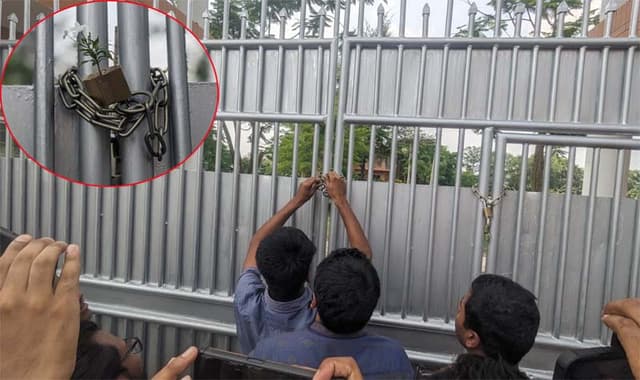 ববি উপাচার্য অপসারণের দাবিতে বাসভবনে তালা, ফুল ও হুশিয়ারি