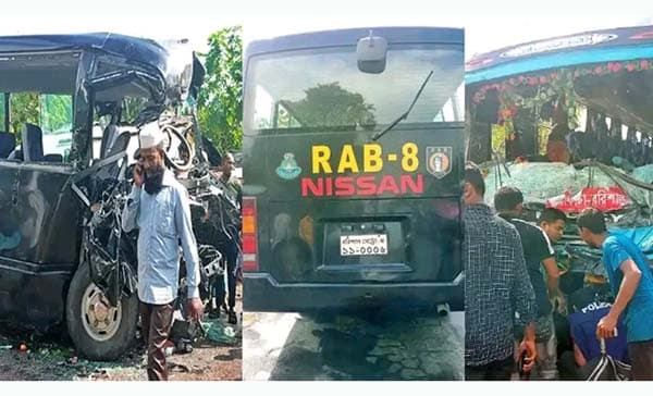 কুয়াকাটা মহাসড়কে র‍্যাবের গাড়ি দুর্ঘটনায় দুই নিহত