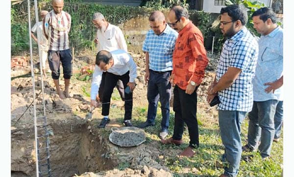 শ্রীমঙ্গলে আন্তর্জাতিক মানের প্লেয়ারদের রেস্টরুম নির্মাণ কাজ উদ্বোধন 