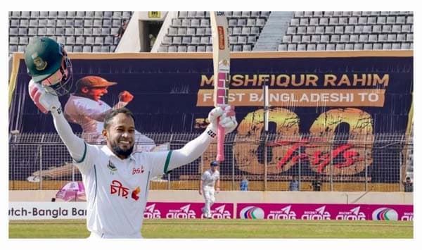 শততম টেস্টে সেঞ্চুরি করে ইতিহাস গড়লেন মুশফিকুর রহিম