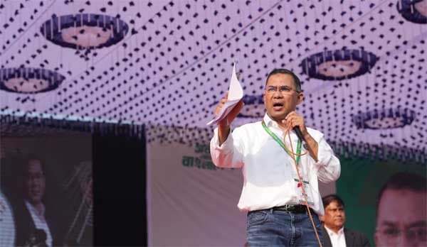 গণতন্ত্রের সূচনায় ধানের শীষে ভোট চাইলেন তারেক রহমান