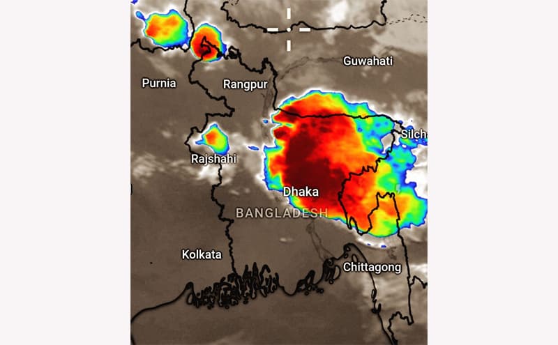 সক্রিয় বৃষ্টিবলয়, রাতে আরও ঝড়বৃষ্টির সম্ভাবনা