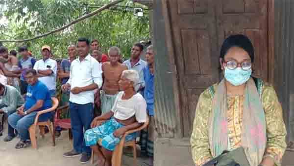 সিরাজগঞ্জে হিন্দু প্রেমিকের বাড়িতে বিয়ের দাবিতে মুসলিম প্রেমিকার অনশন !