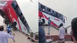 দৌলতদিয়ায় ফেরিতে ওঠার সময় নদীতে পড়ল যাত্রীবাহী বাস