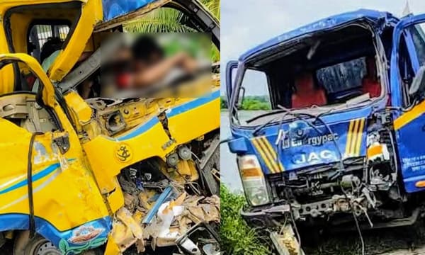 দেবীদ্বারে দুটি পিকআপ ভ্যান মুখোমুখি সংঘর্ষ; আহত ৩