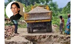 গোয়ালন্দে বর্ষণে ক্ষতিগ্রস্ত রাস্তা মেরামতে প্রবাসীর মানবিক উদ্যোগ 