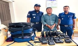 পানছড়িতে ওয়াকিটকি সহ ব্যক্তি আটক, সন্ত্রাসে সন্দেহ