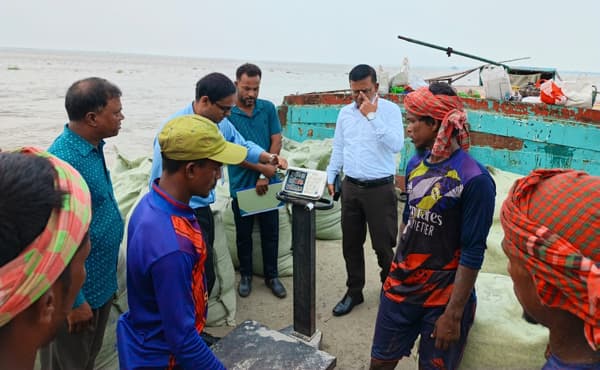 দৌলতদিয়া লঞ্চঘাটে ভাঙন ঠেকাতে জিওব্যাগ ফেলছে পাউবো, পরিদর্শনে ইউএনও