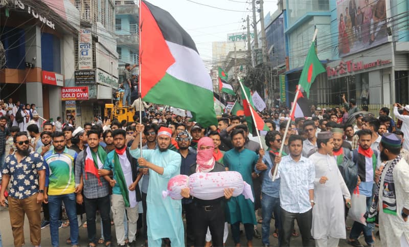 গাজায় ইসরায়েলি আগ্রাসনের বিরুদ্ধে সারাদেশ উত্তাল, বিক্ষোভ 
