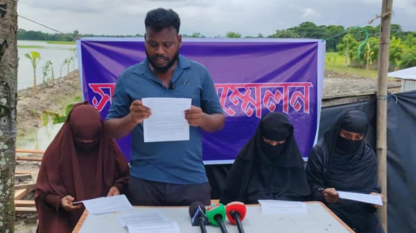 মহিপুরে বিরোধপূর্ণ জমি নিয়ে অপপ্রচারের অভিযোগে সংবাদ সম্মেলন