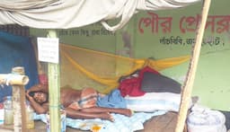 পাঁচবিবিতে মেরুদণ্ডে টিউমারে পঙ্গু চা বিক্রেতা, সহায়তার আকুতি পিতার