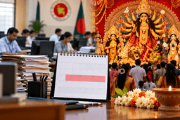 দুর্গাপূজায় টানা পাঁচ দিনের ছুটি, ১৭ অক্টোবর অফিস করবেন সরকারি কর্মীরা