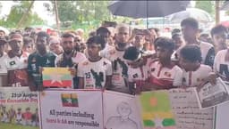 টেকনাফে দাবী আর কান্নায় 'রোহিঙ্গা গনহত্যা' দিবস পালিত