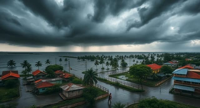 বঙ্গোপসাগরের নিম্নচাপ স্থলভাগে, ভারী বৃষ্টির সতর্কতা জারি