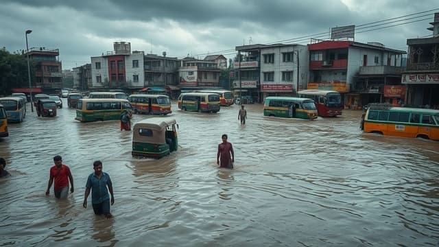টানা বৃষ্টিতে রাজধানীতে জলাবদ্ধতা ও জনদুর্ভোগ