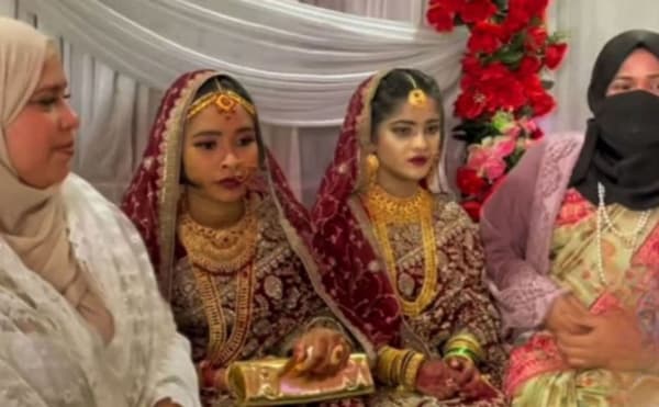 রাজনগরে মানবিক উদ্যোগে পিতৃহীন দুই কনের রাজকীয় বিয়ে