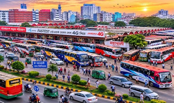 ফুলবাড়িয়া টার্মিনালে আন্তঃজেলা বাস চলাচল আজ থেকে সম্পূর্ণ বন্ধ 