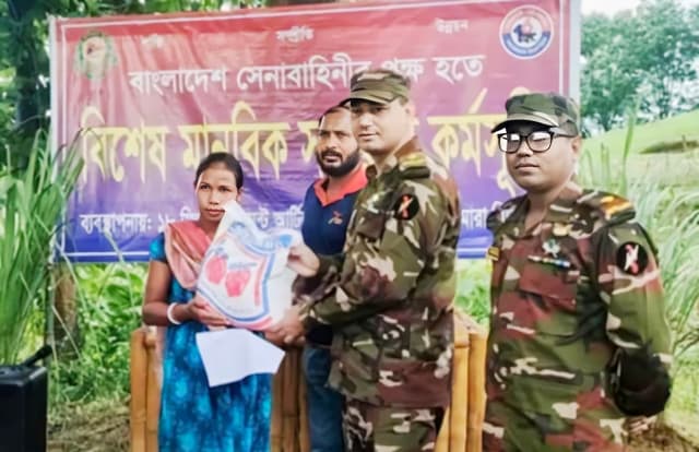 মাটিরাঙ্গায় সেনাবাহিনীর মানবিক সেবা ও চিকিৎসা কার্যক্রম