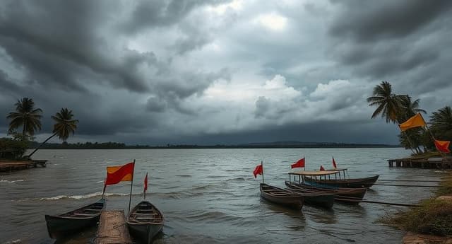 আট অঞ্চলে সন্ধ্যার মধ্যে ঘণ্টায় ৬০ কিলোমিটার বেগে ঝড়ের সতর্কতা